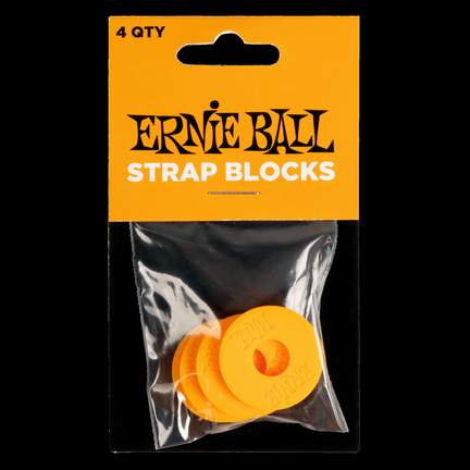 Ernie Ball Strap Blocks 4pk Orange