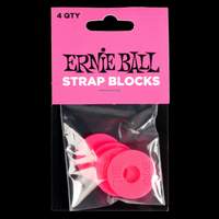 Ernie Ball Strap Blocks 4pk Pink