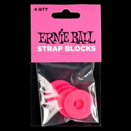 Ernie Ball Strap Blocks 4pk Pink