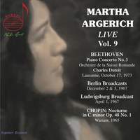 Martha Argerich, Vol. 9: Beethoven, Berlin Broadcasts 1967, Warsaw Broadcast 1965, Ludwigsburg Broadcast 1967