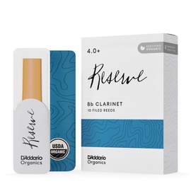 D'Addario Organic Reserve Bb Clarinet Reeds, Strength 4.0+, 10-pack