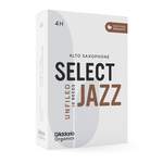 D'Addario Organic Select Jazz Unfiled Alto Saxophone Reeds, Strength 4 Hard, 10-pack Product Image