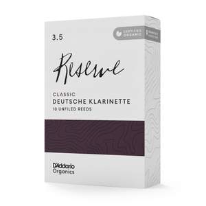 D'Addario Organic Reserve Classic, Deutsche Klarinette Reeds, Strength 3.5, 10-pack