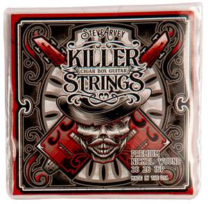 Killer strings for cigar box guitars - set of 3 - light nickel