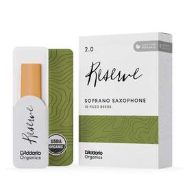 D'Addario Organic Reserve Soprano Saxophone Reeds, Strength 2.0, 10-pack