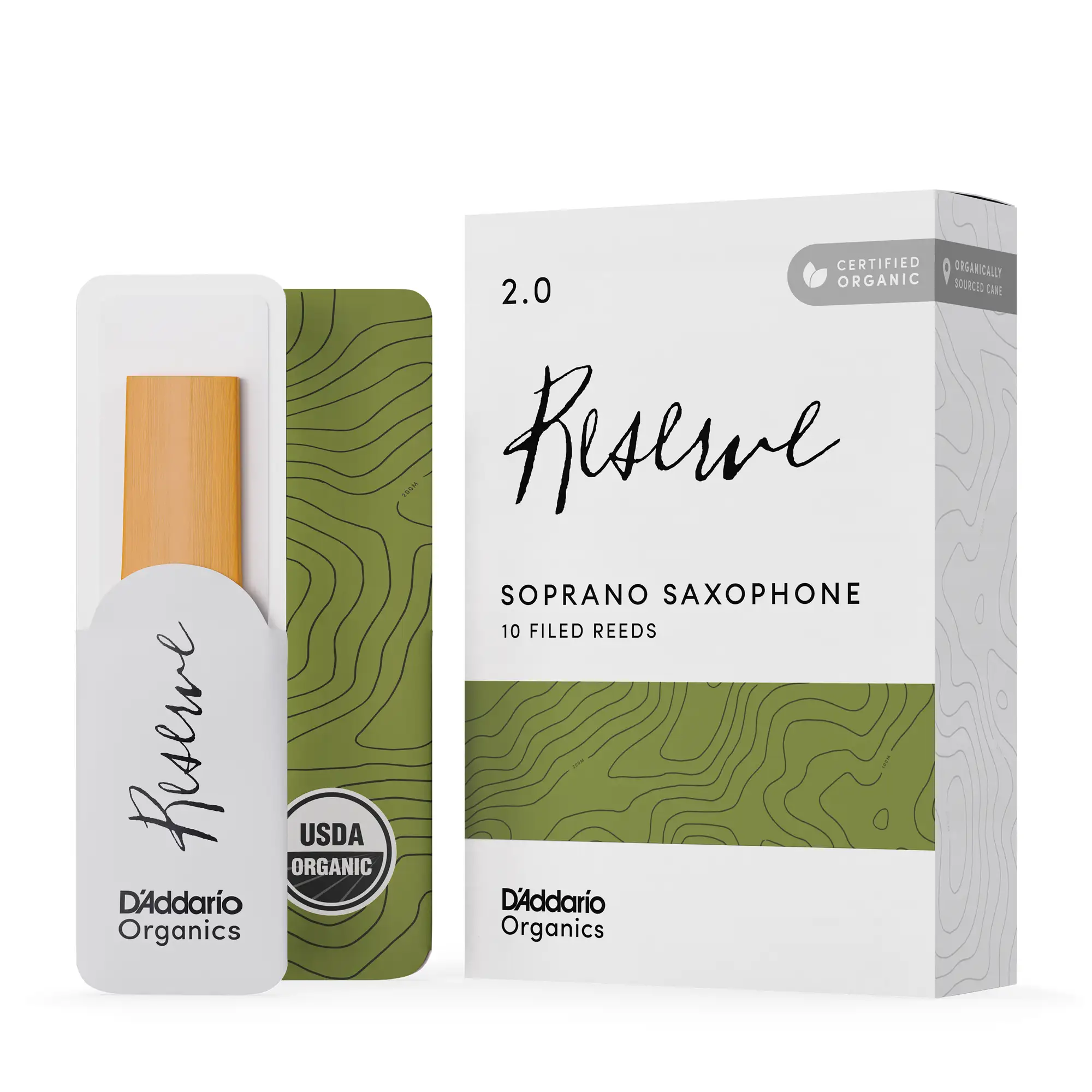 D'Addario Organic Select Jazz Soprano Sax Reeds Filed Cut D'Addario ...