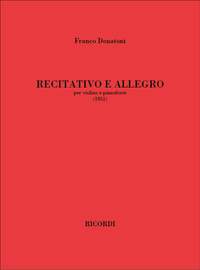 Franco Donatoni: Recitativo e allegro