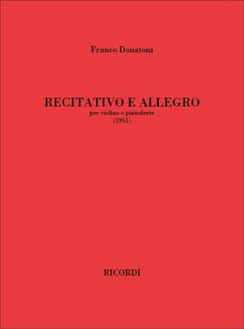 Franco Donatoni: Recitativo e allegro