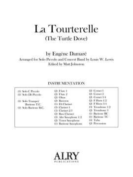 Eugene Damare: La Tourterelle for Solo Piccolo and Concert Band