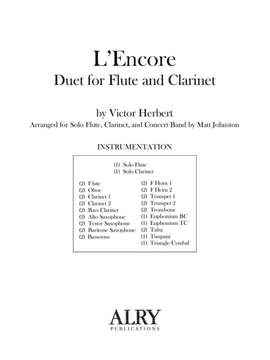 Victor Herbert: L'Encore for Flute, Clarinet and Concert Band