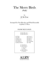 J.S. Cox: The Merry Birds for Two Piccolos and Wind Ensemble