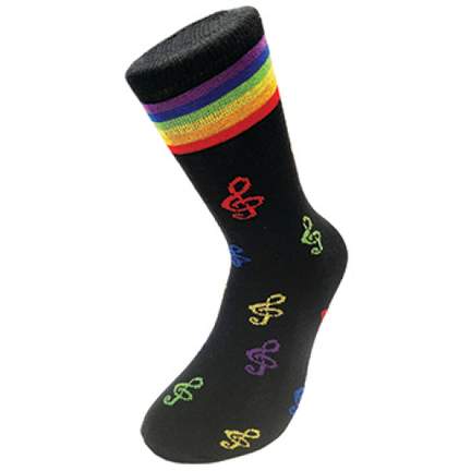 Socks Multi-coloured Treble Clefs