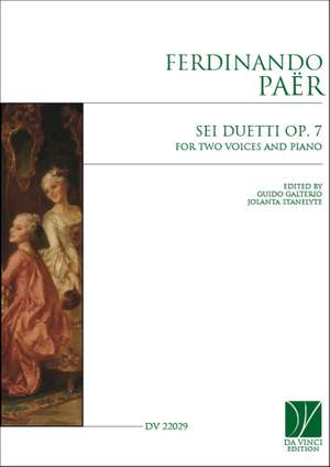 Fernando Paër: Sei Duetti Op. 7, for two Voices and Piano