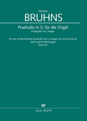 Bruhns, Nicolaus: Praeludio in G major for organ, WoO 95