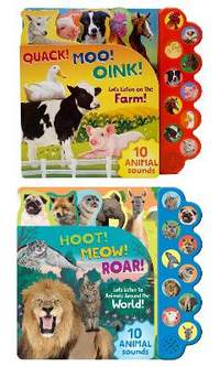 Farm and Wild Animal 10 button sound books: 2 BOOK PACK: Let's Listen to the Animals Around the World!/Let's Listen on the Farm!