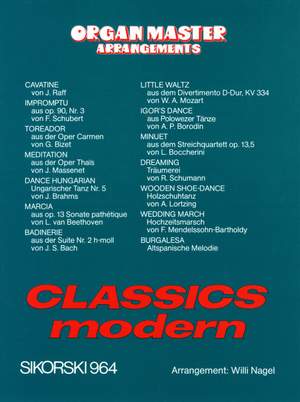 Organ Master Arrangements: Classics Modern