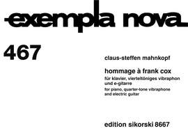 Mahnkopf, C: Hommage à Frank Cox