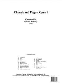 Sebesky, G: Chorale and Fugue, Opus 1