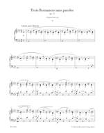 Fauré, Gabriel: Trois Romances sans paroles for Piano op. 17 Product Image