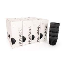 12x 8oz HuskeeCup 4-pack - Charcoal