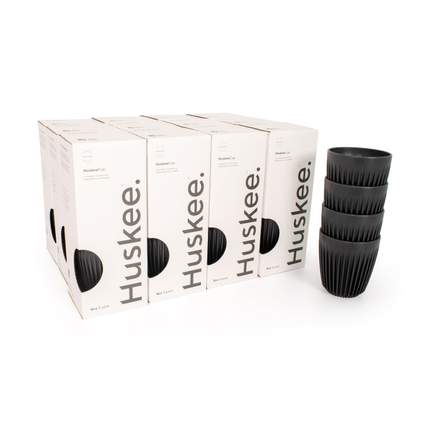 12x 8oz HuskeeCup 4-pack - Charcoal