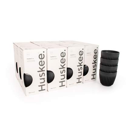 12x 6oz HuskeeCup 4-pack - Charcoal