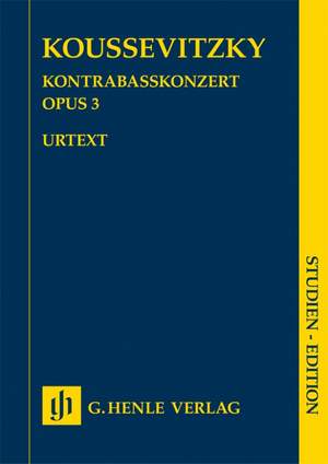 Koussevitzky, S: Kontrabasskonzert op. 3 op. 3