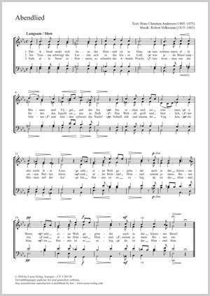 Volkmann, Robert: Abendlied in E flat major