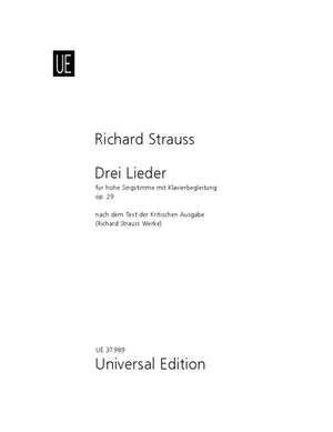 Strauss, R: 3 Lieder op. 29 TrV 172