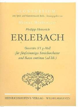 Erlebach, P H: Ouvertüre VI g-Moll G minor