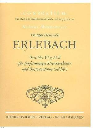 Erlebach, P H: Ouvertüre VI g-Moll