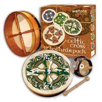 Percussion Plus bodhran 12" Gaelic Cross with tipper and DVD
