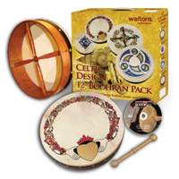 Percussion Plus bodhran 12" Claddagh with tipper and DVD