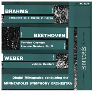 Brahms: Variations on a Theme by Haydn, Op. 56a - Weber: Jubilee Overture, Op. 59 - Beethoven Overtures