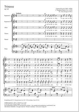 Fauré: Tristesse, Op. 6/2