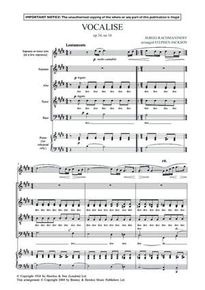 Rachmaninoff, S W: Vocalise op. 34, No. 14