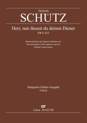 Schütz, Heinrich: Herr, nun lässest du deinen Diener, SWV 433