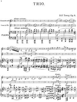 Tovey, Donald Francis: Trio op. 8 for clarinet, horn and piano