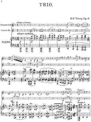 Tovey, Donald Francis: Trio op. 8 for clarinet, horn and piano