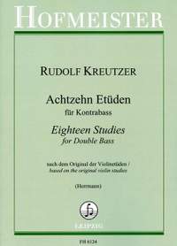 Kreutzer, R: Achtzehn Etüden für Kontrabass