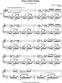 Holzkamp, Franck Adrian: Pour Alain Delon (w281) for piano solo