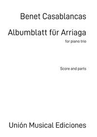 Benet Casablancas: Albumblatt für Arriaga