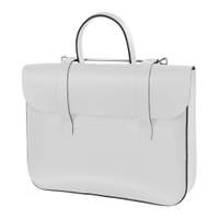 Oxford Traditional leather music case - White