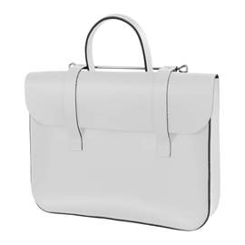 Oxford Traditional leather music case - White