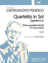 Mario Castelnuovo-Tedesco: Quartetto in Sol [Primo quartetto d'archi]