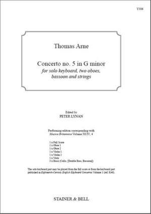 Arne, Thomas: Concerto no. 5 in G minor
