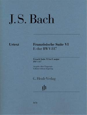Bach, J S: French Suite VI BWV 817