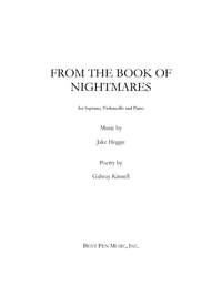 Jake Heggie: From The Book Of Nightmares