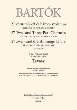Bartok, Bela: Tavasz (upper voices)