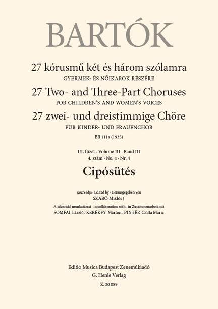 Bartok, Bela: Ciposutes (upper voices)